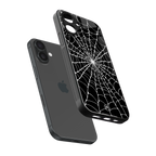 spider swirl back phone cover | glass case for iphone 16