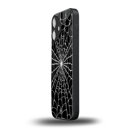 spider swirl back phone cover | glass case for iphone 16
