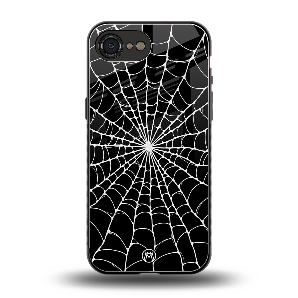 spider swirl back phone cover | glass case for iphone 16e