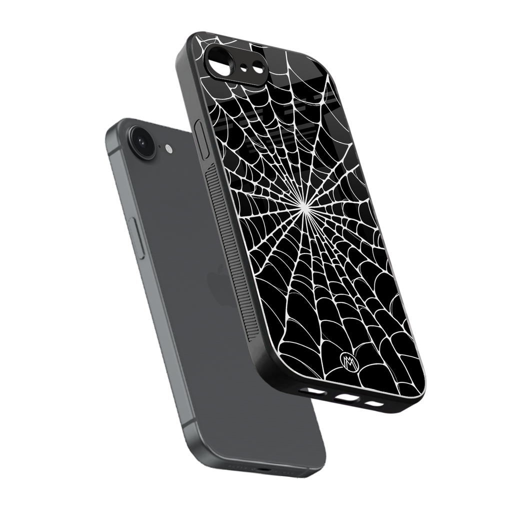 spider swirl back phone cover | glass case for iphone 16e