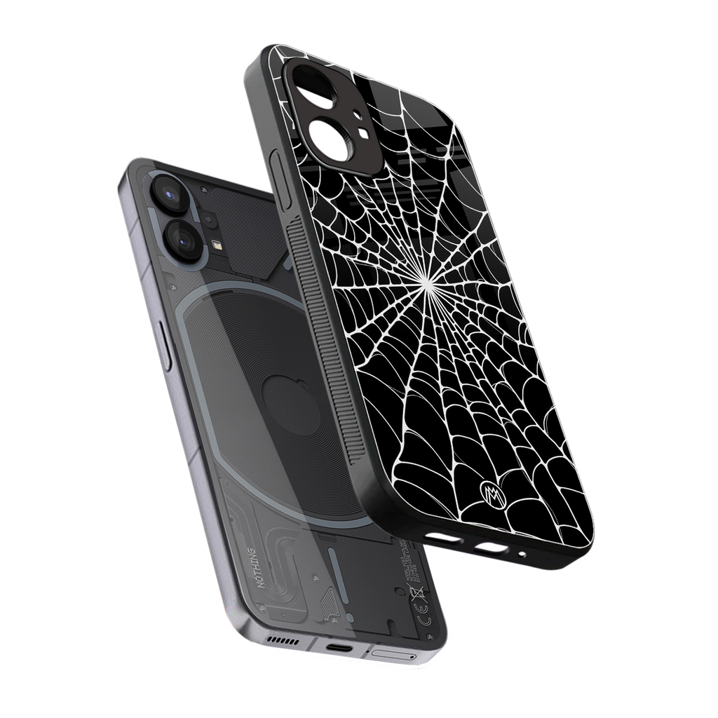 spider swirl back phone cover | glass case for nothing phone 1