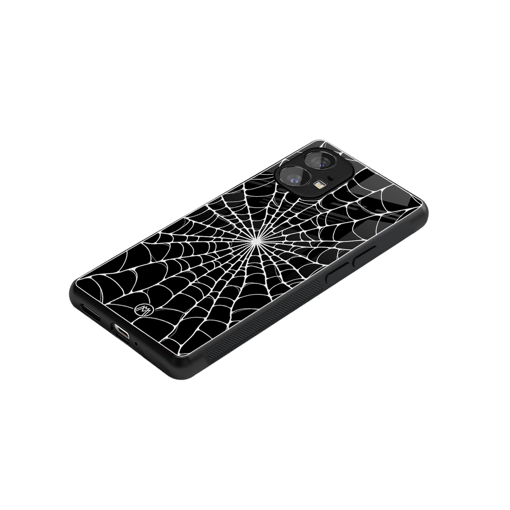 spider swirl back phone cover | glass case for nothing phone 1