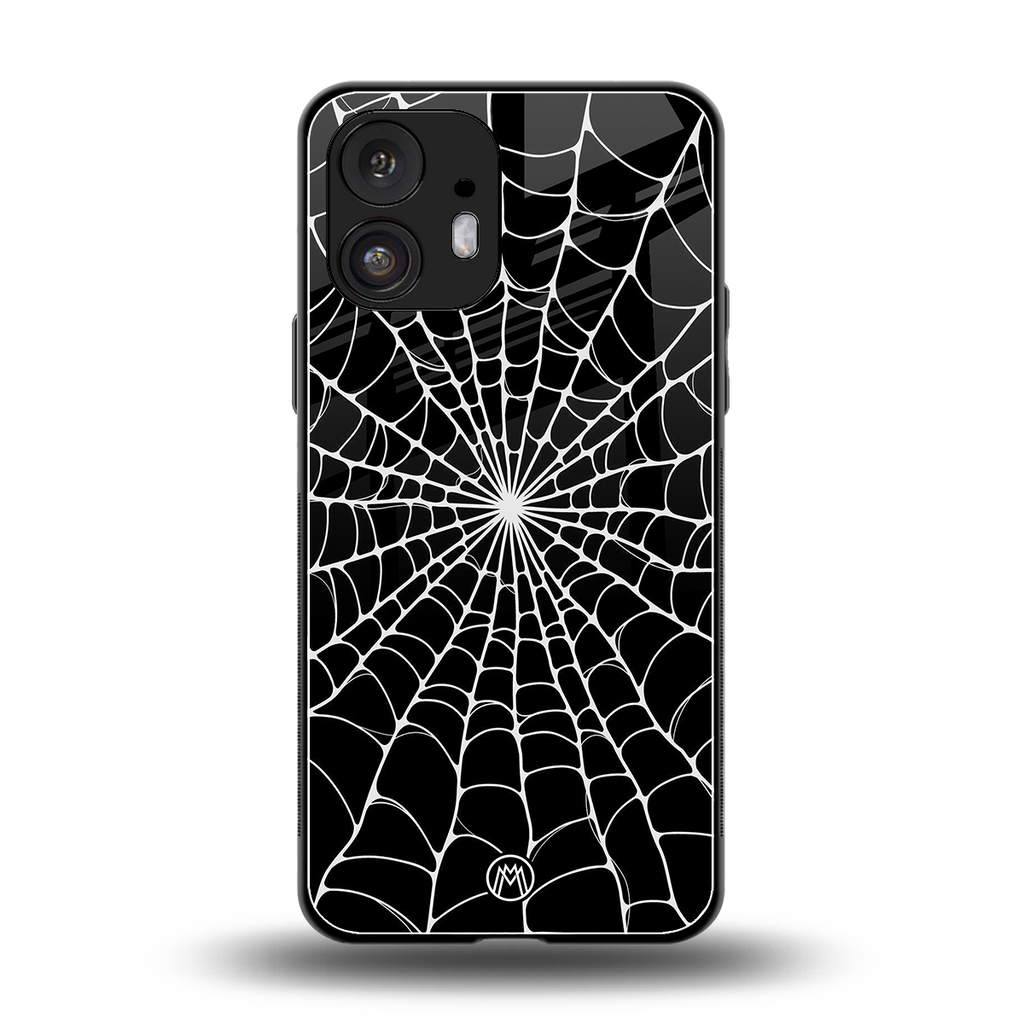 spider swirl back phone cover | glass case for nothing phone 2