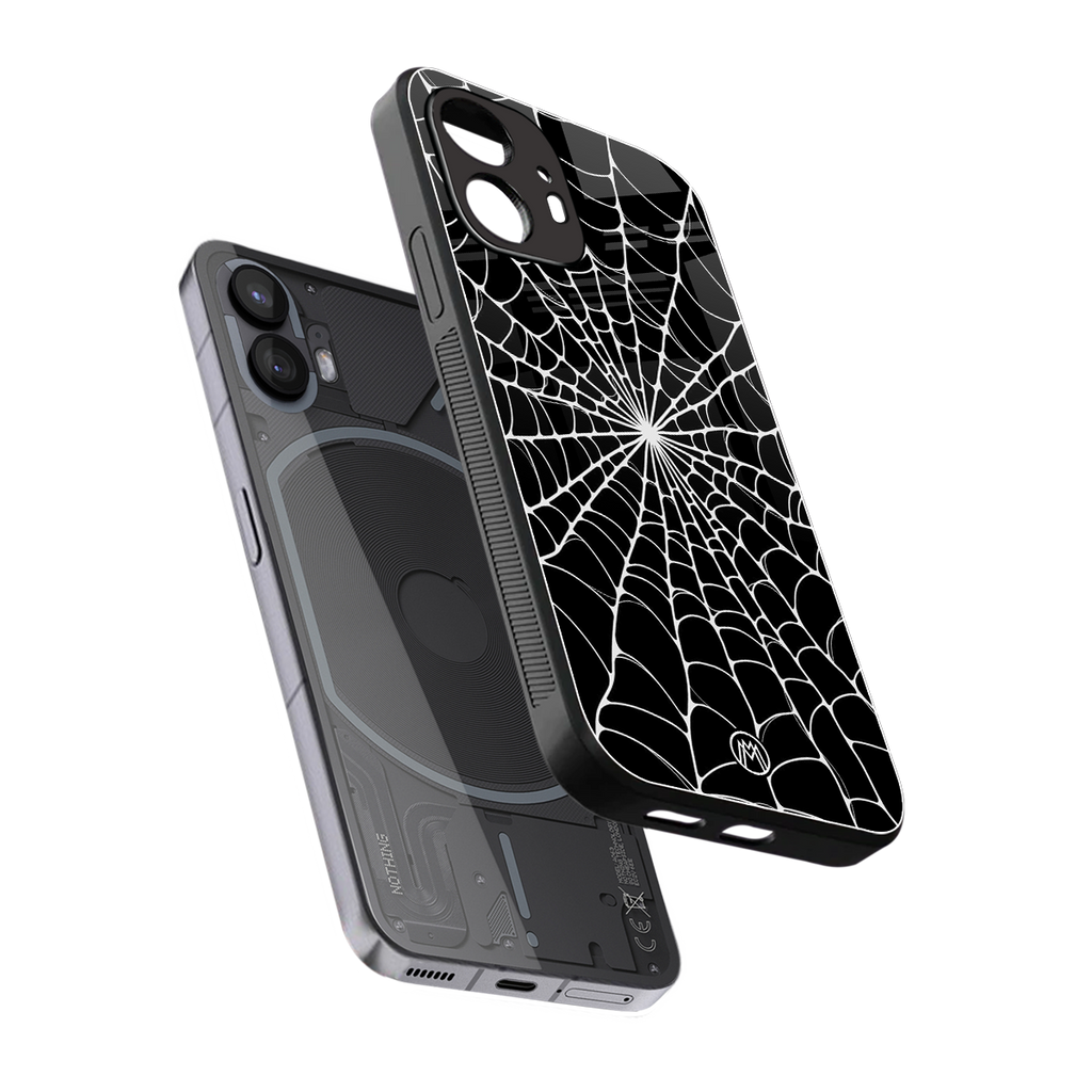 spider swirl back phone cover | glass case for nothing phone 2