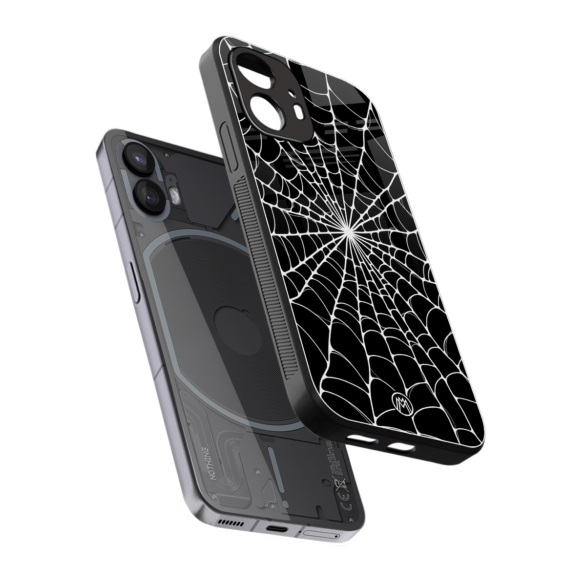 spider swirl back phone cover | glass case for nothing phone 2