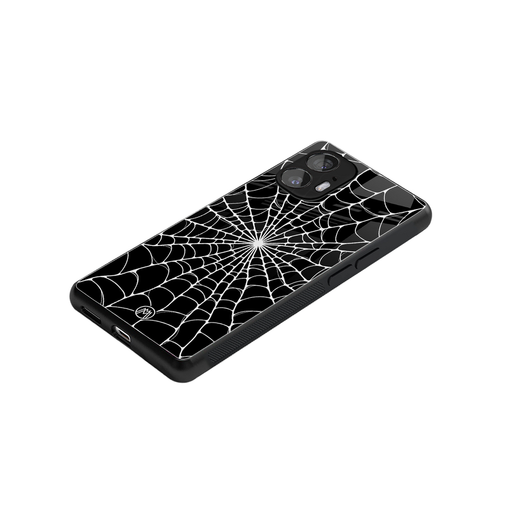 spider swirl back phone cover | glass case for nothing phone 2