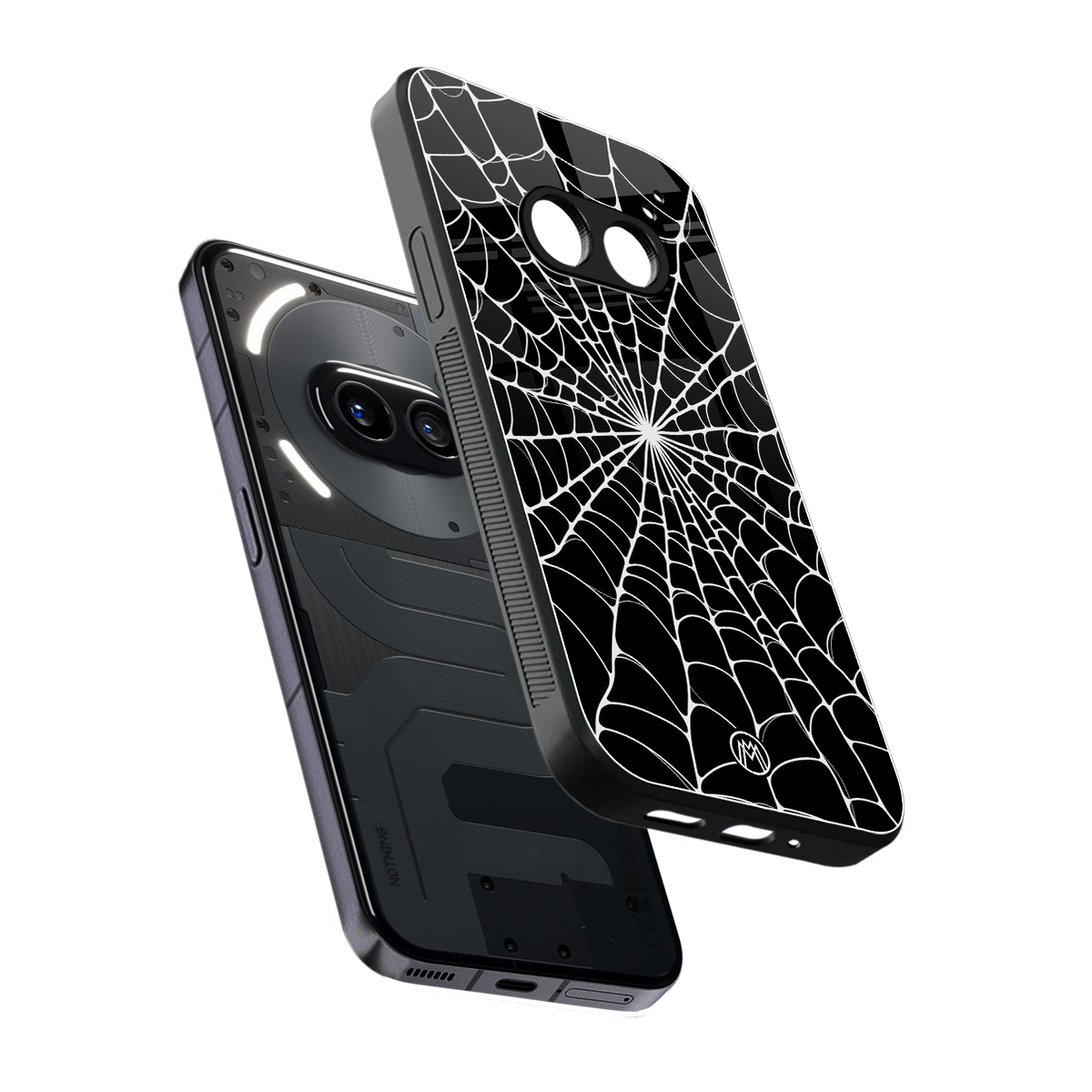 spider swirl back phone cover | glass case for nothing phone 2a