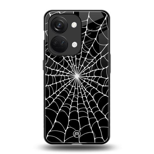 spider swirl back phone cover | glass case for oneplus nord 3