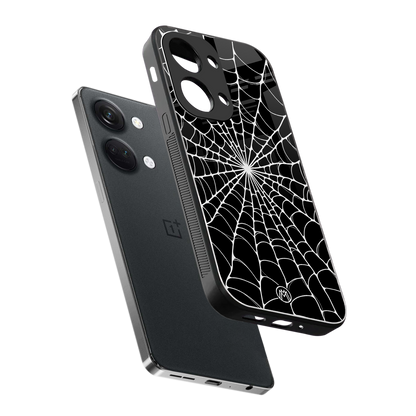 spider swirl back phone cover | glass case for oneplus nord 3