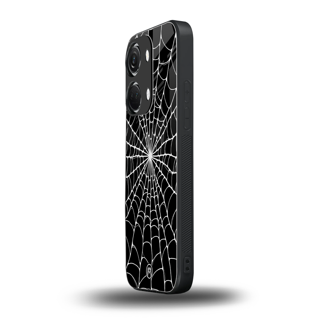 spider swirl back phone cover | glass case for oneplus nord 3