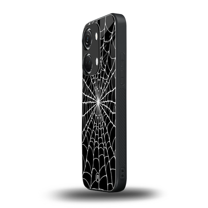spider swirl back phone cover | glass case for oneplus nord 3