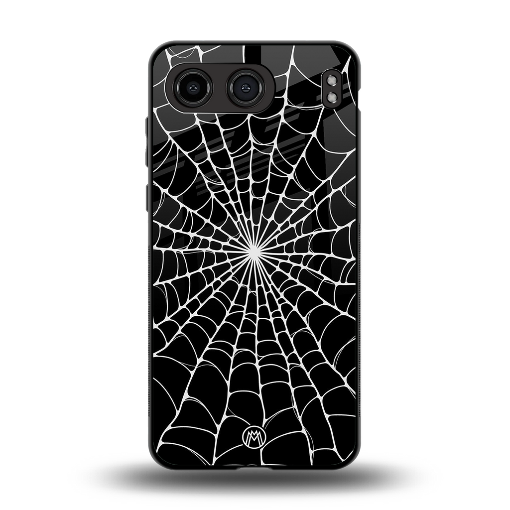 spider swirl back phone cover | glass case for oneplus nord 4