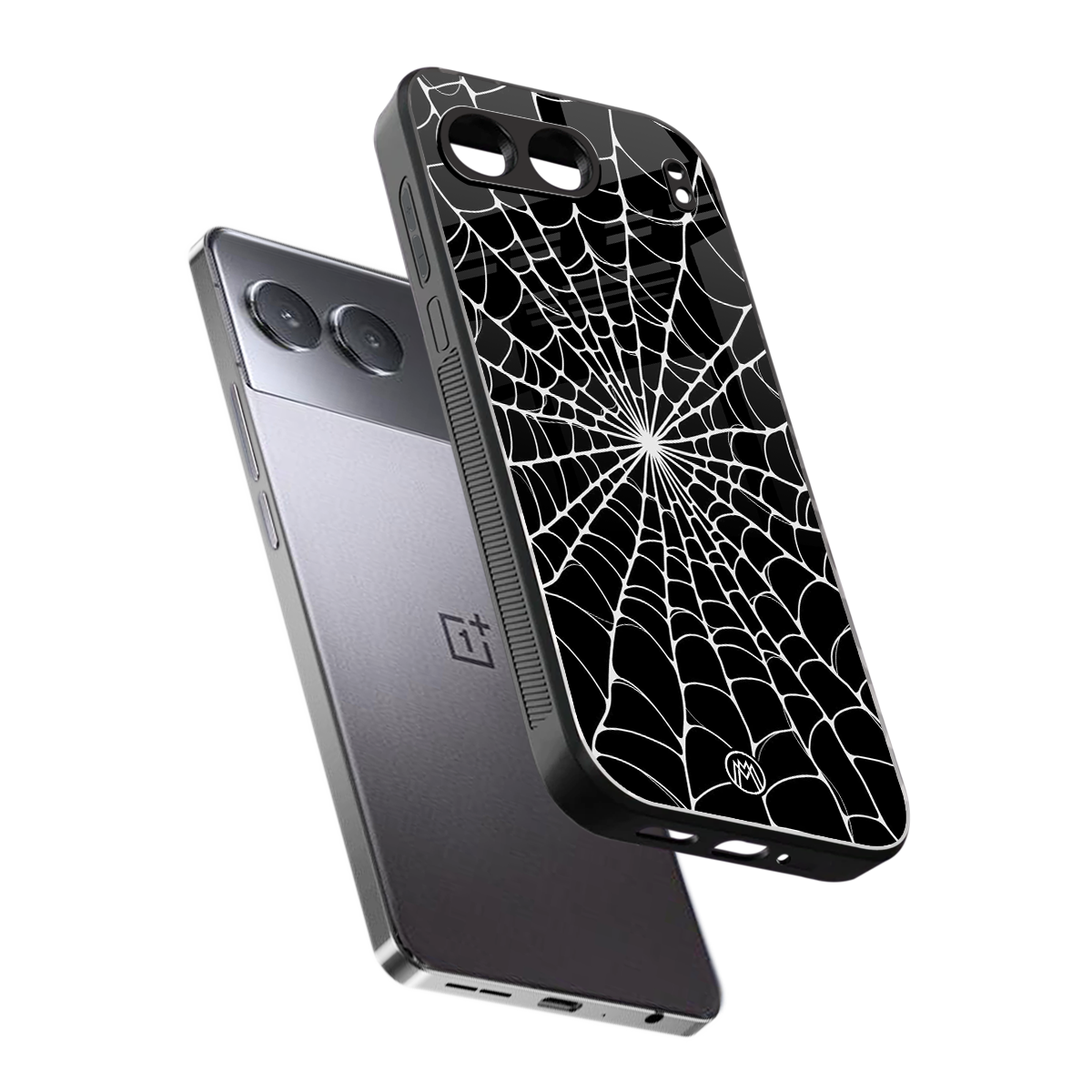 spider swirl back phone cover | glass case for oneplus nord 4