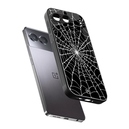 spider swirl back phone cover | glass case for oneplus nord 4