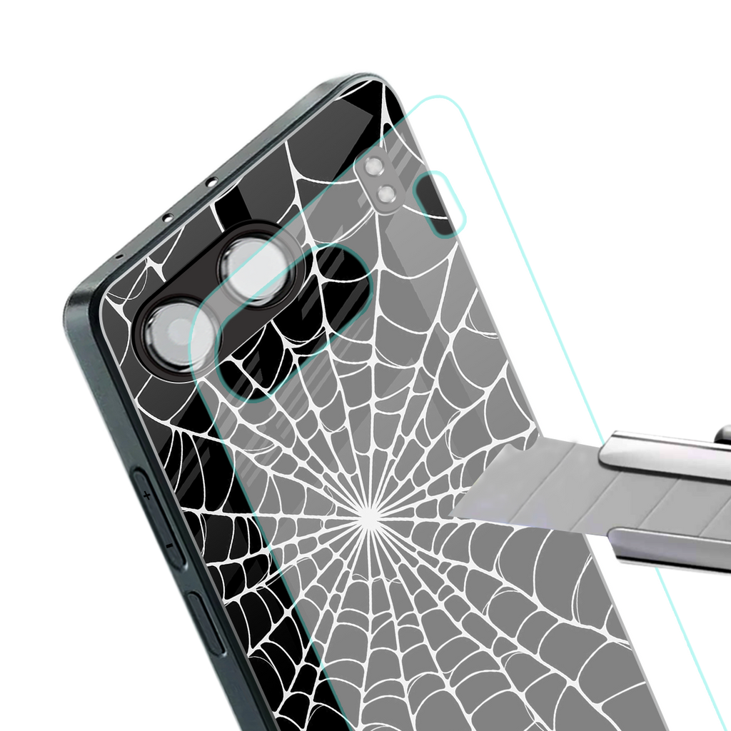 spider swirl back phone cover | glass case for oneplus nord 4