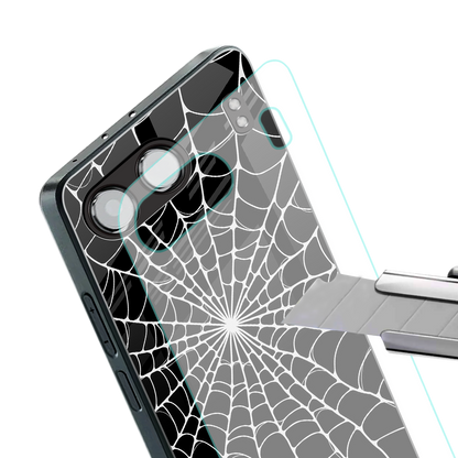 spider swirl back phone cover | glass case for oneplus nord 4