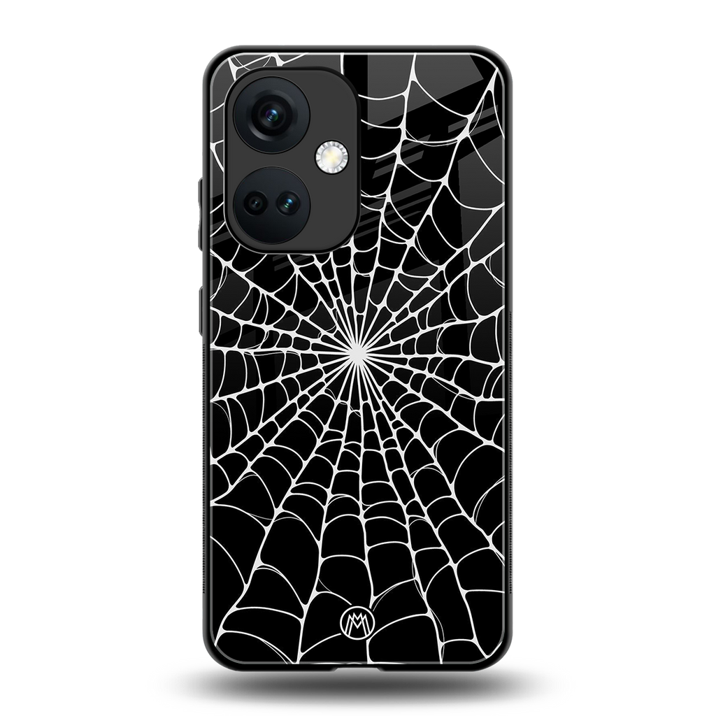 spider swirl back phone cover | glass case for oneplus nord ce 3