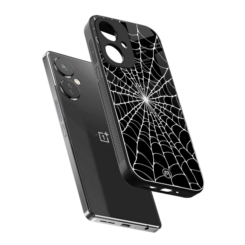 spider swirl back phone cover | glass case for oneplus nord ce 3