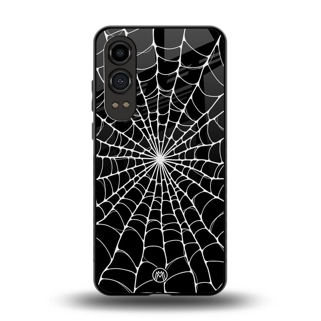 spider swirl back phone cover | glass case for oneplus nord ce 4 lite