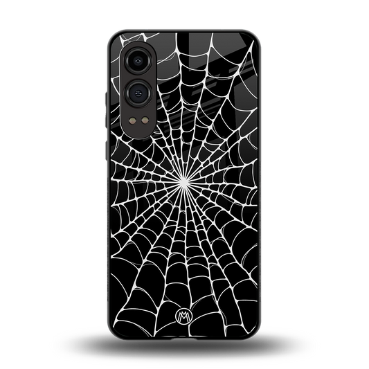 spider swirl back phone cover | glass case for oneplus nord ce 4 lite