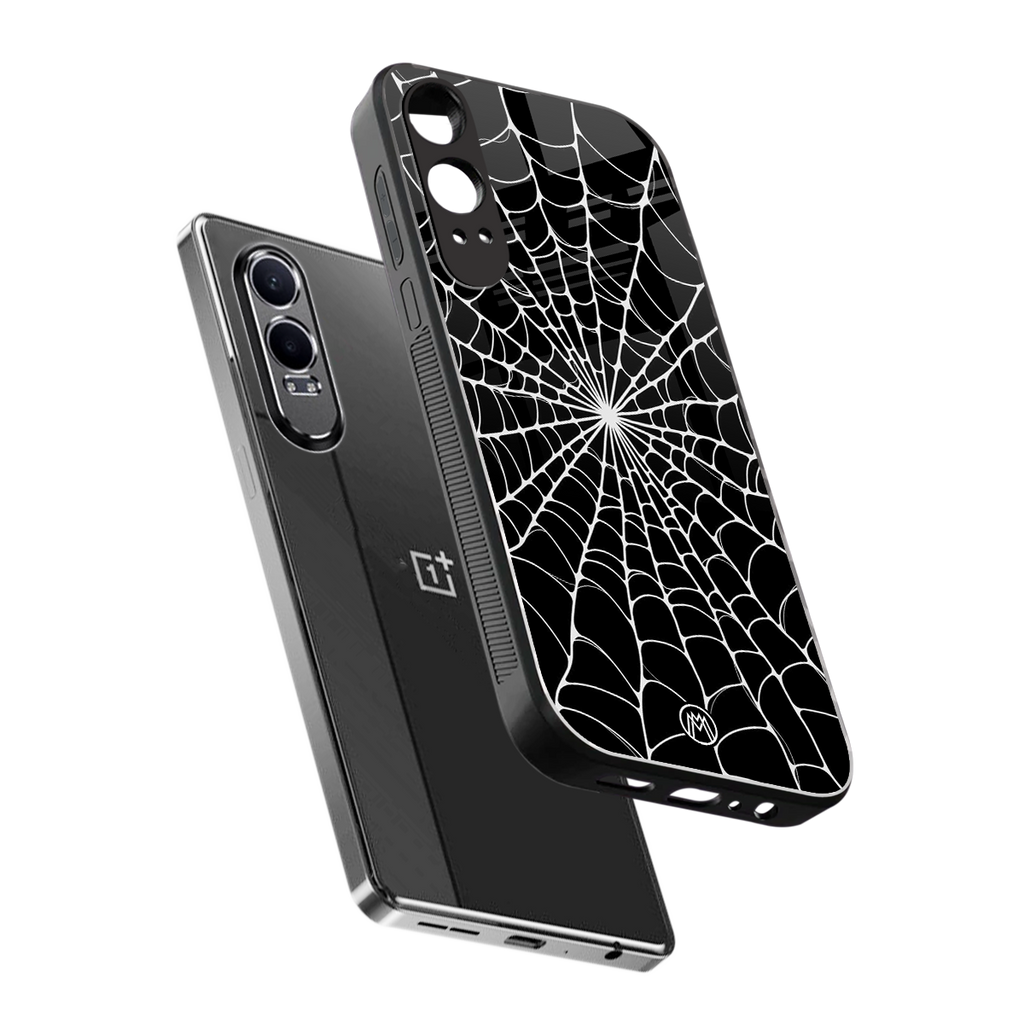 spider swirl back phone cover | glass case for oneplus nord ce 4 lite