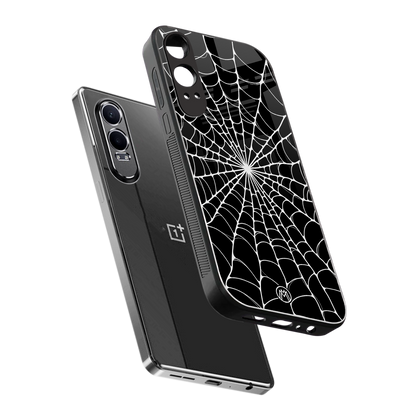 spider swirl back phone cover | glass case for oneplus nord ce 4 lite