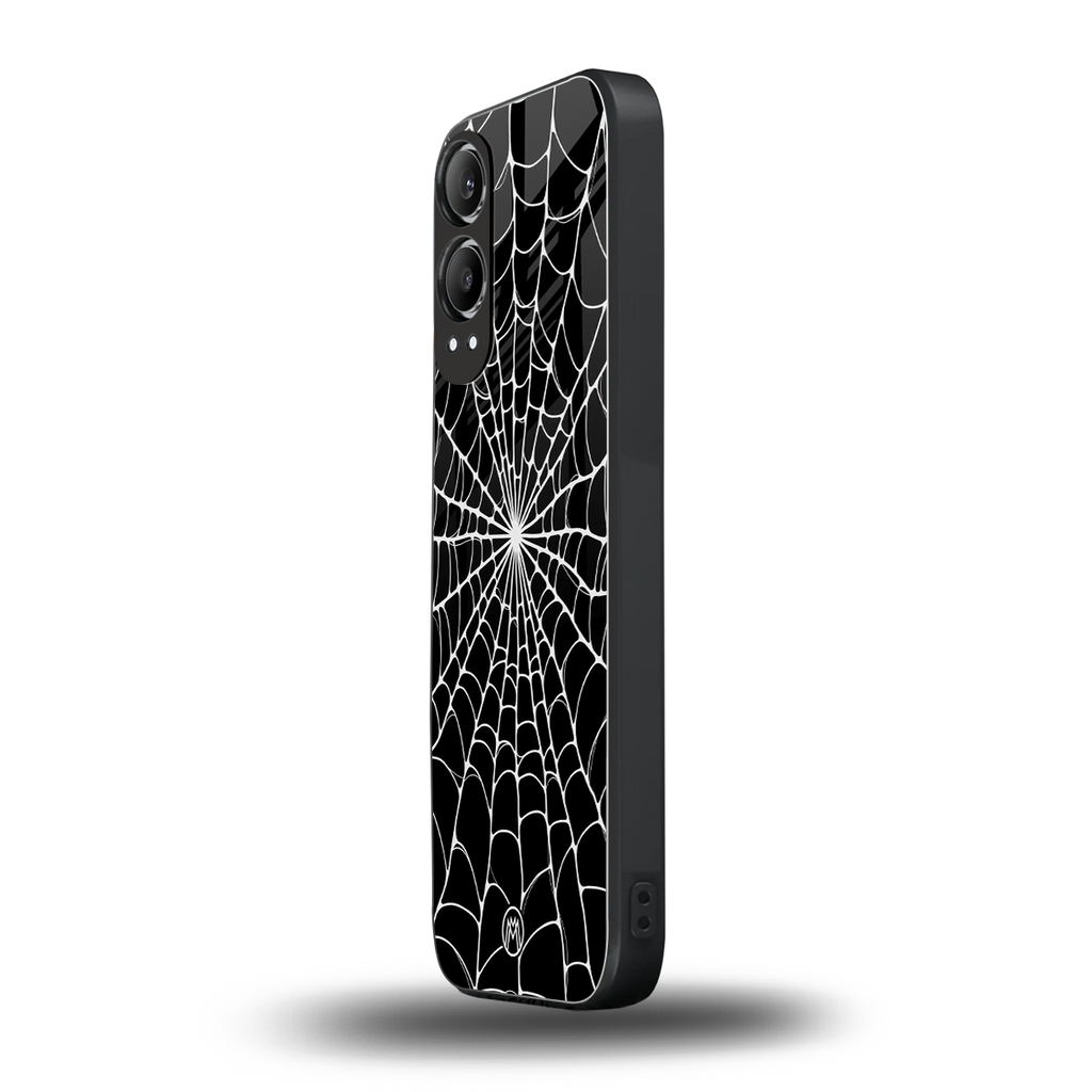 spider swirl back phone cover | glass case for oneplus nord ce 4 lite