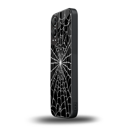 spider swirl back phone cover | glass case for oneplus nord ce 4 lite