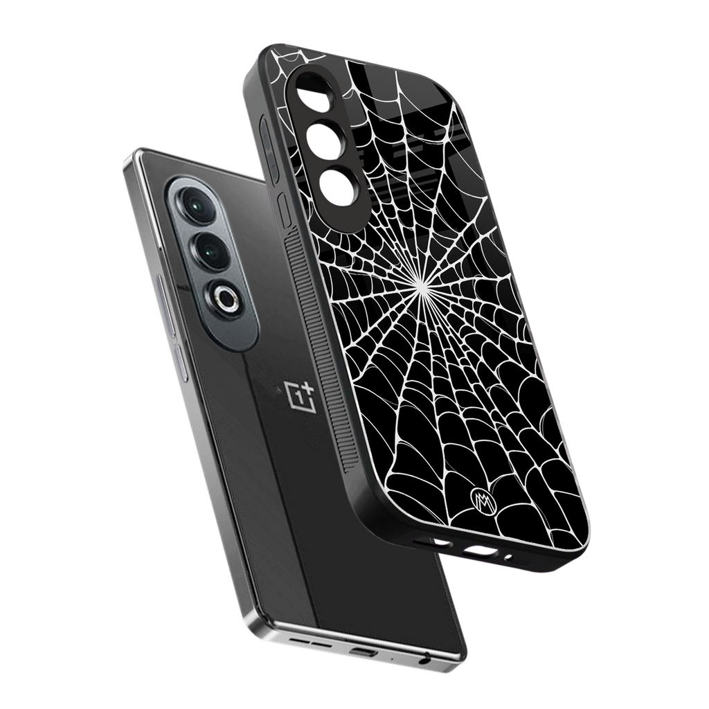 spider swirl back phone cover | glass case for oneplus nord ce 4