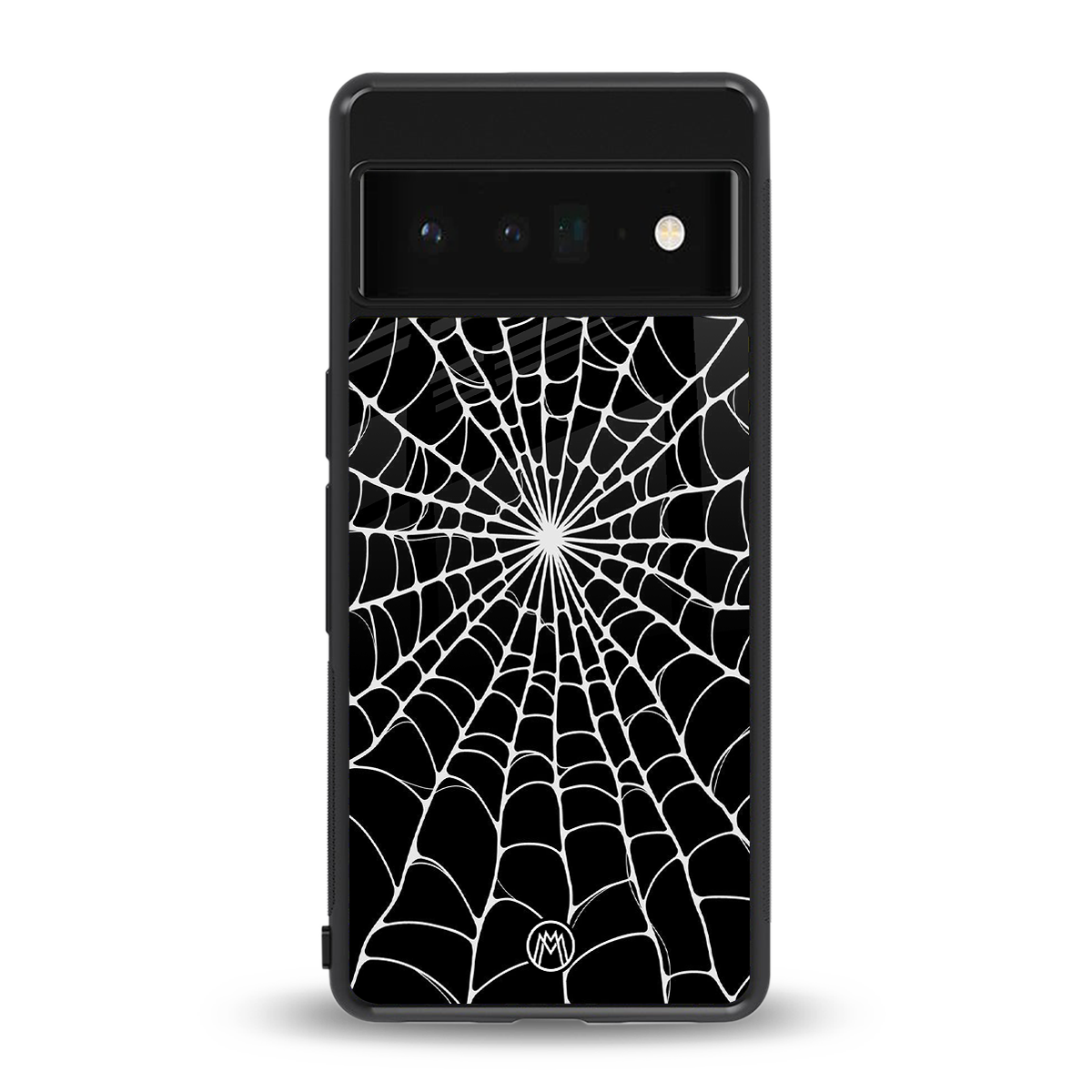 spider swirl back phone cover | glass case for google pixel 6 pro