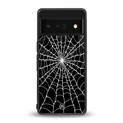 spider swirl back phone cover | glass case for google pixel 6 pro