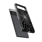 spider swirl back phone cover | glass case for google pixel 6 pro
