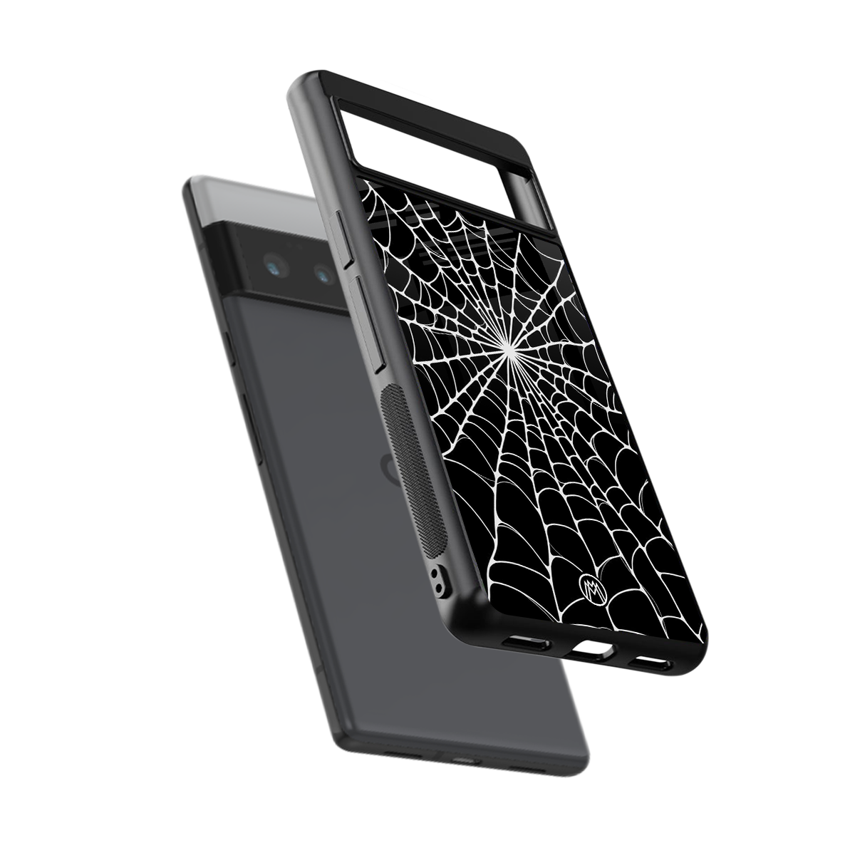 spider swirl back phone cover | glass case for google pixel 6 pro