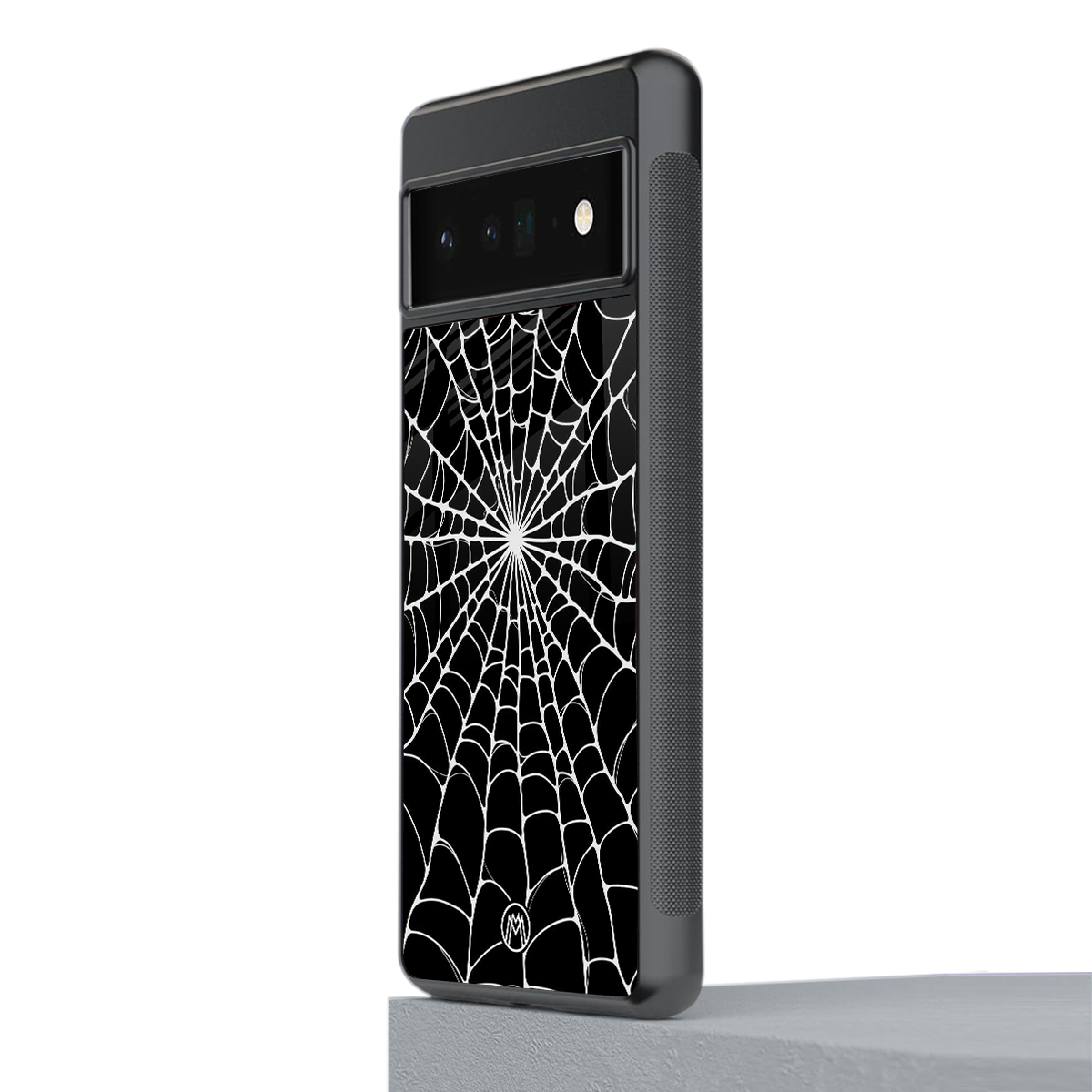 spider swirl back phone cover | glass case for google pixel 6 pro