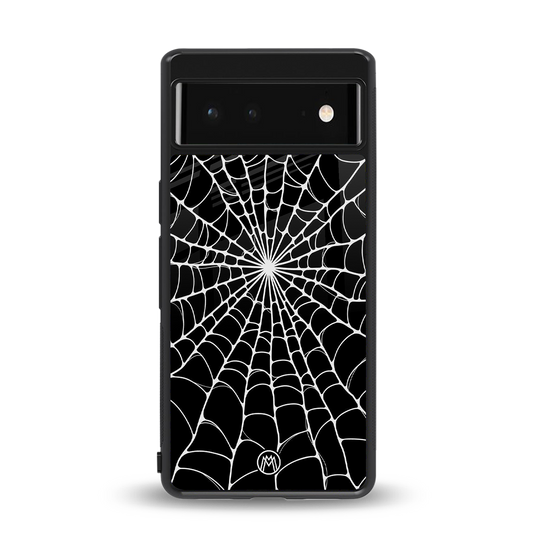 spider swirl back phone cover | glass case for Google Pixel 6A