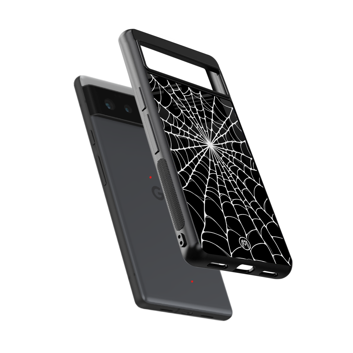 spider swirl back phone cover | glass case for google pixel 6