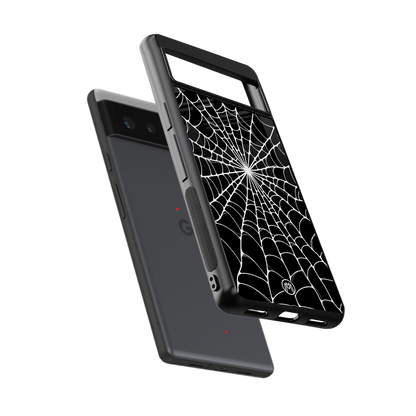 spider swirl back phone cover | glass case for Google Pixel 6A