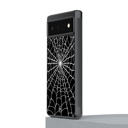 spider swirl back phone cover | glass case for Google Pixel 6A