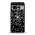 spider swirl back phone cover | glass case for google pixel 7 pro