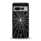 spider swirl back phone cover | glass case for google pixel 7 pro