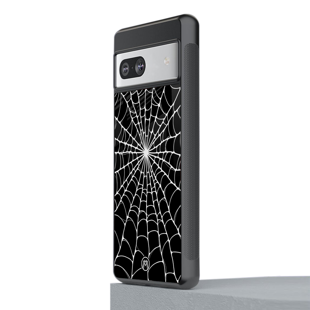 spider swirl back phone cover | glass case for Google Pixel 7