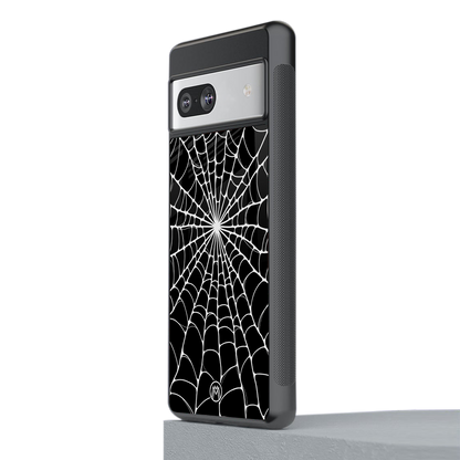 spider swirl back phone cover | glass case for Google Pixel 7A