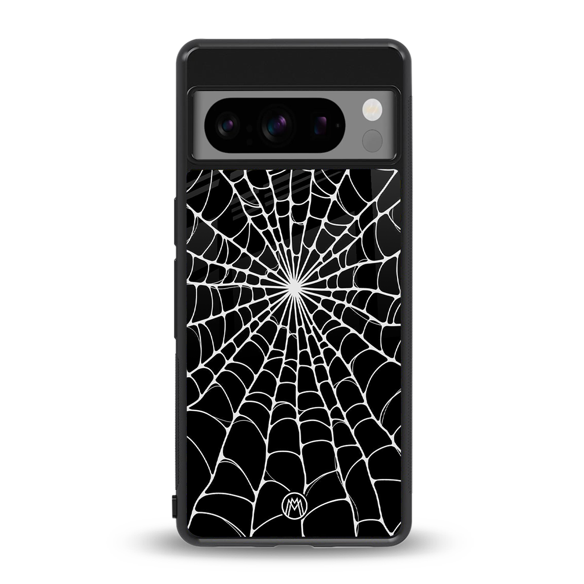 spider swirl back phone cover | glass case for google pixel 8 pro