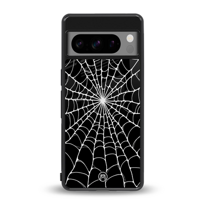 spider swirl back phone cover | glass case for google pixel 8 pro