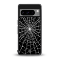 spider swirl back phone cover | glass case for google pixel 8 pro