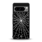spider swirl back phone cover | glass case for google pixel 8 pro