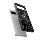 spider swirl back phone cover | glass case for google pixel 8 pro