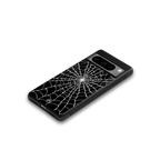 spider swirl back phone cover | glass case for google pixel 8 pro