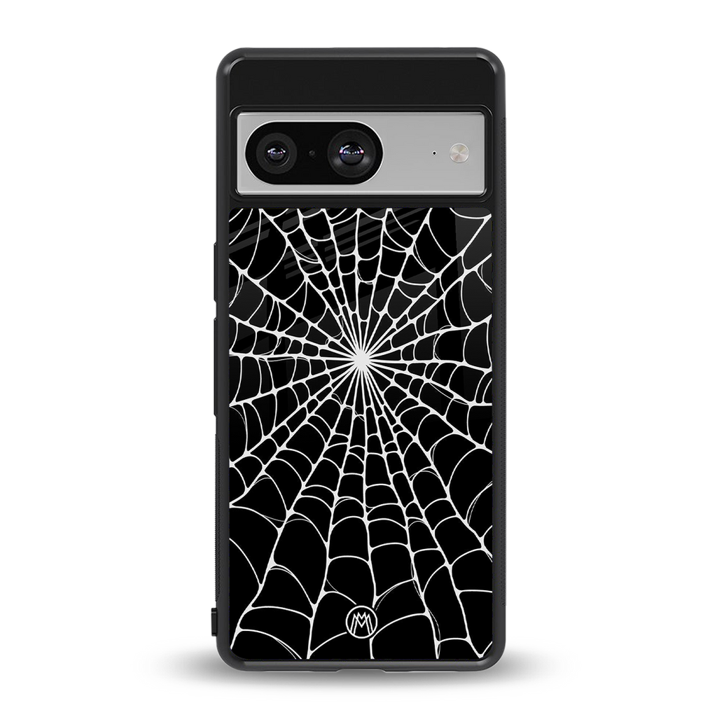 spider swirl back phone cover | glass case for Google Pixel 8