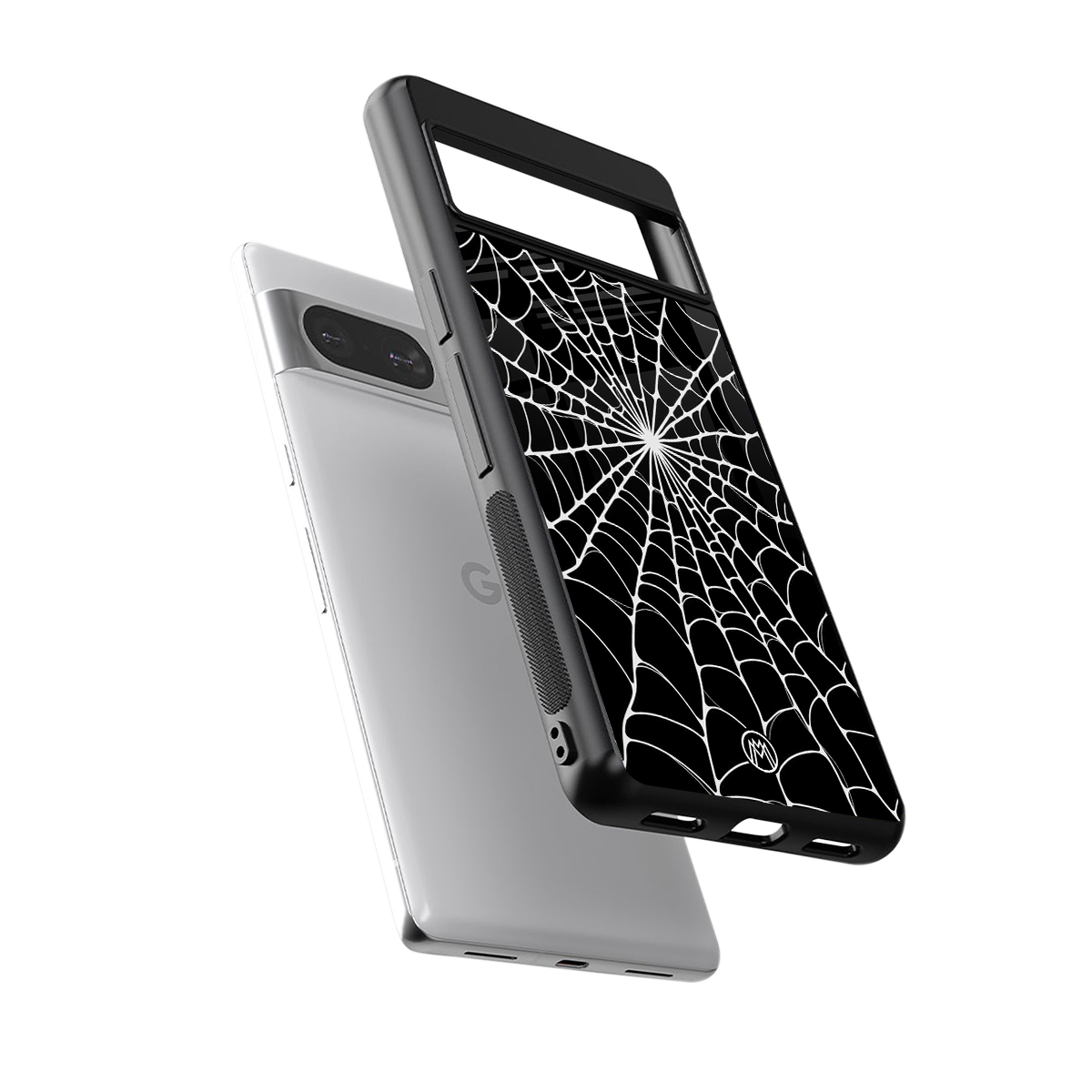 spider swirl back phone cover | glass case for Google Pixel 8